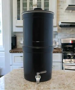 Alternative view of BeyondWater Purestone Artisan Gravity Filtration System - Cobalt Blue